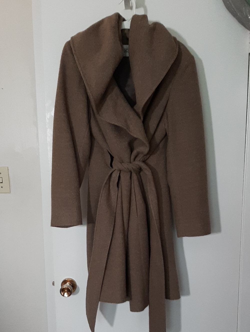 Barrington's Baby Alpaca Shawl Wrap Coat Tie Belt Made In Canada NWT SO LUXE